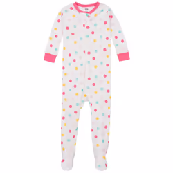 Gerber Baby Girls' 4-Pack Footed Pajamas  Unicorns Cats Pink  9 Months