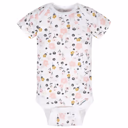 Gerber Baby 8-Pack Short Sleeve Onesies Bodysuits  Bear Pink  0-3 Months