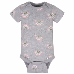 Gerber Baby Girl's 8-Pack Short Sleeve Onesies Bodysuits  Bear Pink  3-6 Months