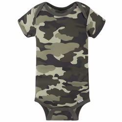 Gerber Baby Boys' 4-Pack Short Sleeve Onesies Bodysuits  Bear Green  Newborn