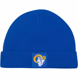 Gerber NFL Los Angeles Rams 3 Pack Bodysuit Footed Pant and Cap Registry Gift Set  blue Los Angeles Rams New  6-9 Months