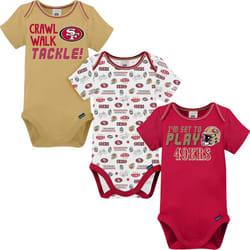 Gerber Unisex Baby NFL 3 Pack Short Sleeve Onesie Bodysuit  Team Color  0-3 Months