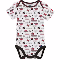 Gerber Unisex Baby NFL 3 Pack Short Sleeve Onesie Bodysuit  Team Color  3-6 Months