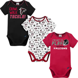 Gerber Unisex Baby NFL 3 Pack Short Sleeve Onesie Bodysuit  Team Color  0-3 Months