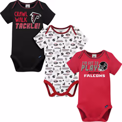 Gerber Unisex Baby NFL 3 Pack Short Sleeve Onesie Bodysuit  Team Color  3-6 Months