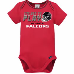 Gerber Unisex Baby NFL 3 Pack Short Sleeve Onesie Bodysuit  Team Color  18 Months