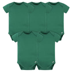 gerber Baby 5 Pack Onesies Multi-Packs Bundle Interlock 180 gSM  Kelly green  3-6 Months