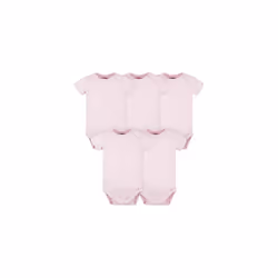 gerber unisex baby 5 Pack Onesies Multi-packs Bundle Interlock 180 gsm Shirt Light Pink 12 Months US