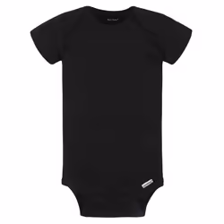 Gerber Baby 5-Pack Solid Onesies Bodysuits  Black  0-3 Months
