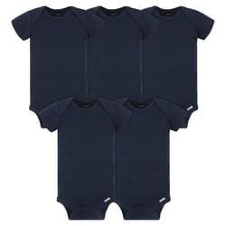 Gerber Baby 5-Pack Solid Onesies Bodysuits  Navy  0-3 Months
