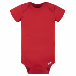 Gerber Baby 5-Pack Solid Onesies Bodysuits  Red  12 Months  Infant