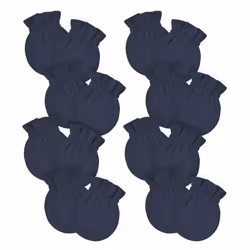 Gerber Baby 12-Pack No Scratch Mittens  Navy  0-3 Months (8-Pack)