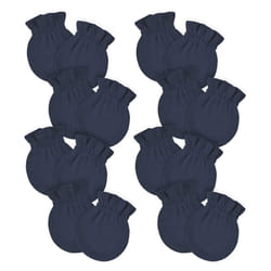 Gerber Baby 12-Pack No Scratch Mittens  Navy  0-3 Months (8-Pack)