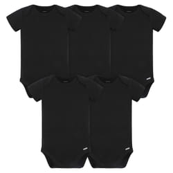 gerber unisex baby 5 Pack Onesies Multi-packs Bundle Interlock 180 gsm Shirt  Black  18 Months US