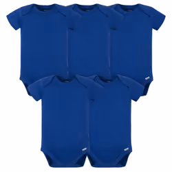gerber Baby 5 Pack Onesies Multi-Packs Bundle Interlock 180 gsm  Blue  24 Months