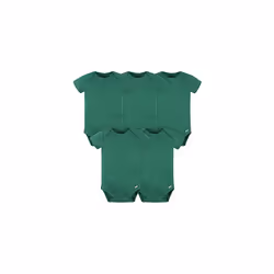 gerber Baby 5 Pack Onesies Multi-Packs Bundle Interlock 180 gsm  Kelly green  18 Months