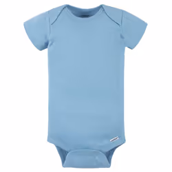 Gerber Baby 5-Pack Solid Onesies Bodysuits  Blue  18 Months