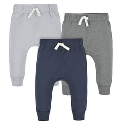 Gerber Baby Boys' Toddler 3-Pack Jogger Pants  Navy/Gray  0-3 Months
