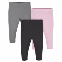 gerber Baby girls Toddler Multi-Pack Premium Pants Leggings PinkBlack 12 Months
