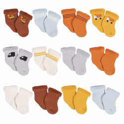 gerber Unisex Baby 12-Pair Sock Bundle Transportation Zone 3-6 Months