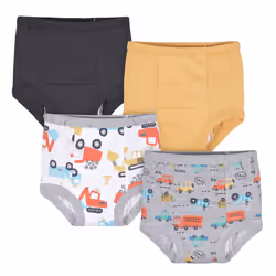 gerber Baby Boys Infant Toddler 4 Pack Potty Training Pants Underwear Vehicles Yellow and Black 2T