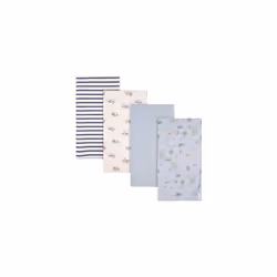Gerber Baby 4-Pack Flannel Receiving Blanket (One Size Playground)