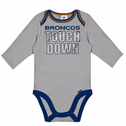 NFL Gerber Unisex Baby 2 Pack Long Sleeve Onesie Bodysuit  Team Color  3-6 Months