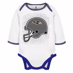 Gerber NFL Baby Boys' 3Pc Bodysuit  Footed Pant  & Cap Set  Baltimore Ravens  0-3 Months