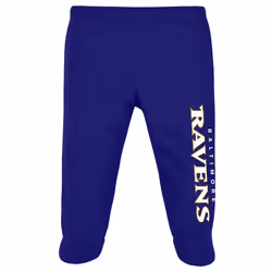 Gerber NFL Baby Boys' 3Pc Bodysuit  Footed Pant  & Cap Set  Baltimore Ravens  6-9 Months