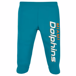 Gerber NFL Baby Boys' 3Pc Bodysuit  Footed Pant  & Cap Set  Miami Dolphins  3-6 Months