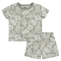 Gerber Baby Boys T-Shirt and Shorts Set  Tropical Leaves  0-3 Months