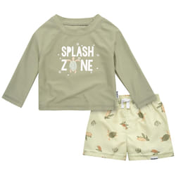 Gerber Baby Boy's Toddler Long Sleeved Rashguard Swim Bathing Suit Set  Turtles  3T