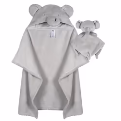 Gerber Baby Unisex Hooded Wearable Blanket & Security Blanket Set Animals + Geos Neutral One Size