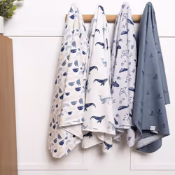 Gerber Unisex Baby 100% Cotton Flannel Receiving Blankets 30x30 Inches (Pack of 4)  Coastal Calm  One Size