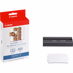 Canon KC-18IL Colour Ink + 54 x 86 mm Sticker Paper Set, 18 Sheets, Original, 10 - 80%, 5 - 35 °C