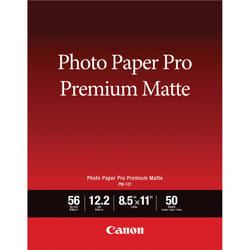 Canon PM-101 Photo Paper Pro Premium Matte (8.5 x 11""""  50 Sheets)