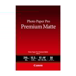 CanonInk Photo Paper  Pro Premium  Matte 13x19 (50 Sheets) (8657B010)  White  A4