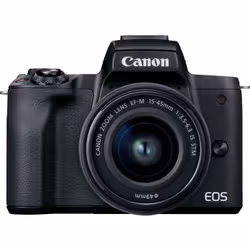 Canon EOS M50 Mark II + EF-M 15-45mm IS STM, 24.1 MP, 6000 x 4000 pixels, CMOS, 4K Ultra HD, Touchscreen, Black