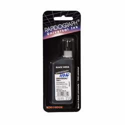 INK UNIVERSAL BLK 3/4OZ SQZ BT
