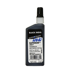 Koh-I-Noor Rapidraw Pigment-Based Ink  0.75 Oz Bottle  Black (3084F.BLA)