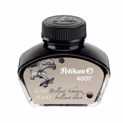 Pelikan 4001 Bottled Ink for Fountain Pens Brilliant Black 62.5ml 1
