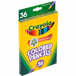 Crayola Colored Pencil Set, School Supplies, Assorted Colors, 36 Count, Long