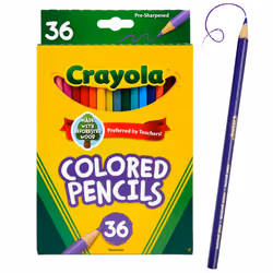 Crayola Colored Pencil Set, School Supplies, Assorted Colors, 36 Count, Long