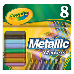Crayola Metallic Markers  Art Supplies  8 Count  Colors May Vary