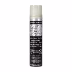 Jerome Russell Hair and Body Glitter Spray  Silver  2.2 Fluid Ounce