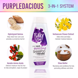 Punky Colour 3-in-1 Color Depositing Hair Cleanser & Conditioner  8.5 fl oz. (Purpledacious)