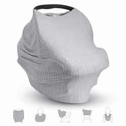 Munchkin Brica XtraGuard 5-in-1 Car Seat and Nursing Cover Grey
