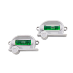 Camco Retro RV Level  2 Pack - Provides Front-to-Back or Side-to-Side Leveling of your RV - Can be Screw-Mounted or Mounted with the Provide