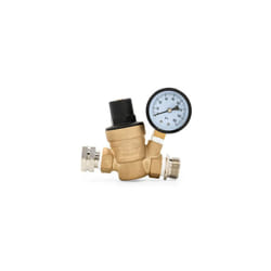 Camco 40058 Adjustable Brass Water Pressure Regulator - Helps Prevent Damage To Appliances and Plumbing Fixtures From High Water Pressure  Great for R