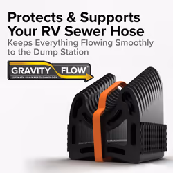 Camco Sidewinder 15-Ft RV Sewer Hose Support - Flexible Telescoping Design for Avoiding Obstacles & Deep Cradles Secure RV Sewer Hose - Out-of-The-Box